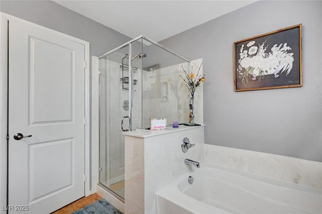 722 Chepstow Ave, Las Vegas, NV 89178 - bathroom featuring a shower stall and a bath