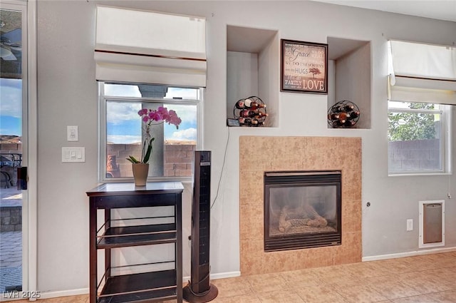 722 Chepstow Ave, Las Vegas, NV 89178 - interior space with baseboards and a fireplace