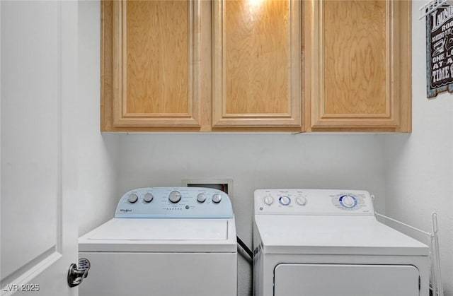 722 Chepstow Ave, Las Vegas, NV 89178 - clothes washing area with cabinet space and separate washer and dryer