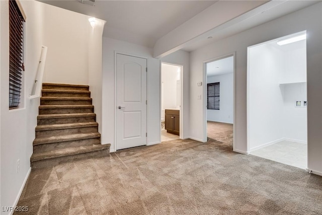 345 Gracious Way, Henderson, NV 89011 - staircase with carpet flooring and baseboards