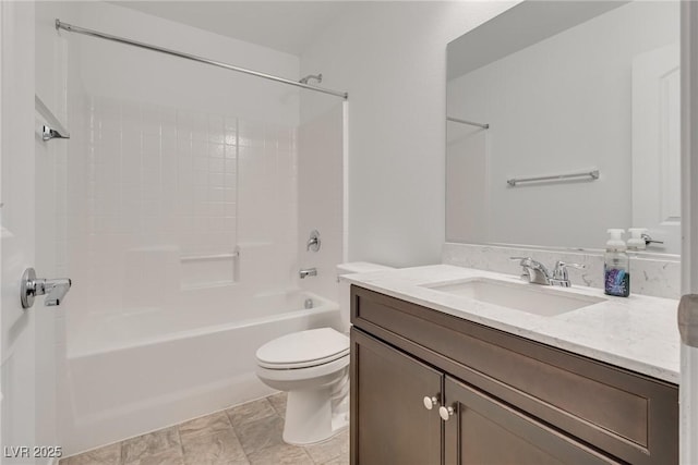 345 Gracious Way, Henderson, NV 89011 - bathroom featuring toilet, vanity, and tub / shower combination