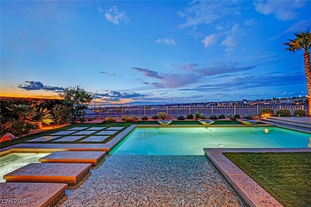 view of pool with a fenced in pool and a fenced backyard