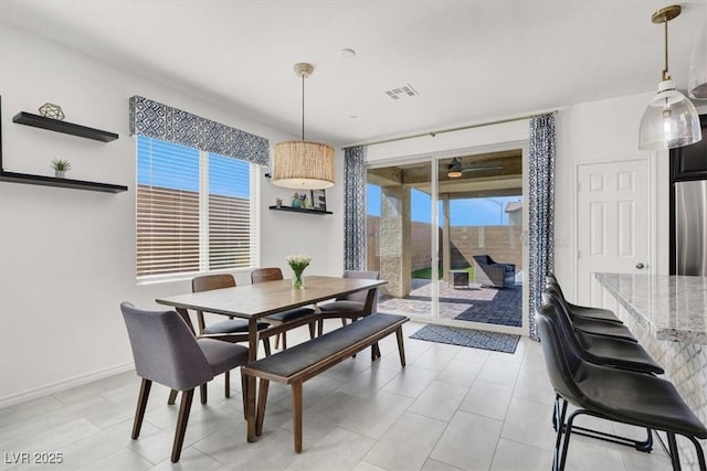 3136 Mossfield Ave, Henderson, NV 89052 - dining room featuring healthy amount of natural light and ceiling fan