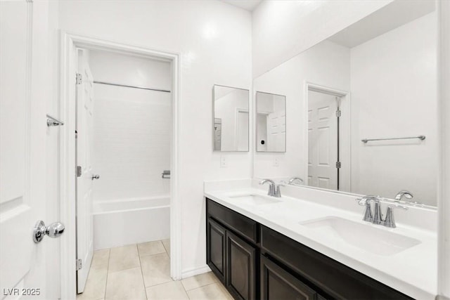 3136 Mossfield Ave, Henderson, NV 89052 - bathroom featuring double vanity and tile patterned floors