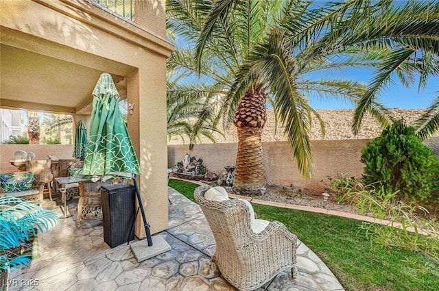 view of patio / terrace with a fenced backyard
