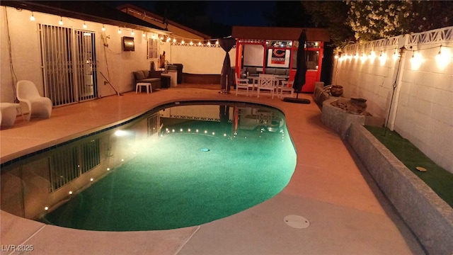 3164 Elmrock Pl, Las Vegas, NV 89121 - view of pool with a fenced backyard, a fenced in pool, and a patio