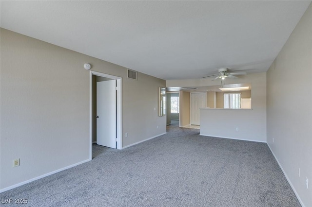 8070 W Russell Rd Unit 2121, Las Vegas, NV 89113 - empty room with a ceiling fan, baseboards, visible vents, and carpet