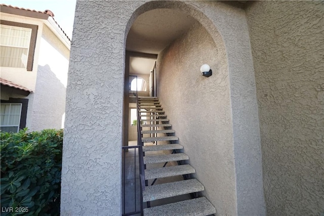 view of stairway