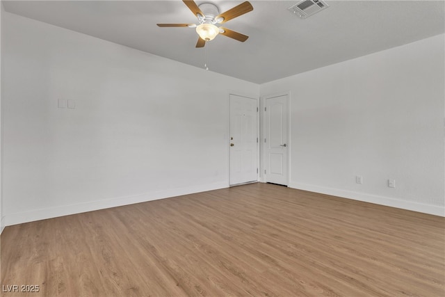 7200 Pirates Cove Rd Unit 2025, Las Vegas, NV 89145 - empty room with ceiling fan, baseboards, and light wood-type flooring