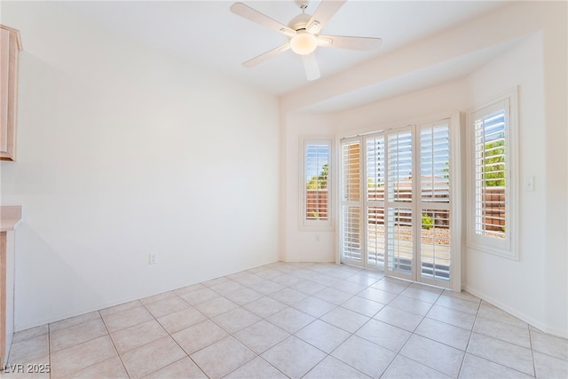 1781 Cypress Lake Ct, Henderson, NV 89012 - empty room with a ceiling fan, light tile patterned floors, and a healthy amount of sunlight
