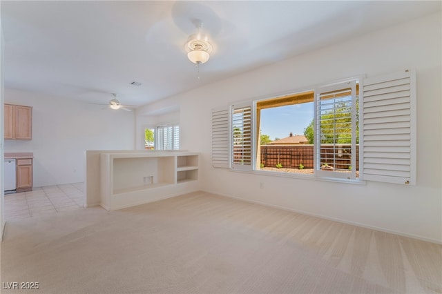 1781 Cypress Lake Ct, Henderson, NV 89012 - empty room with baseboards, ceiling fan, and light carpet