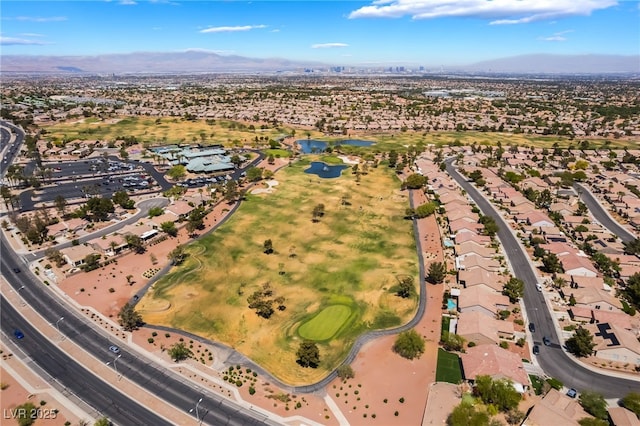 1781 Cypress Lake Ct, Henderson, NV 89012 - birds eye view of property featuring a residential view, golf course view, and a water and mountain view