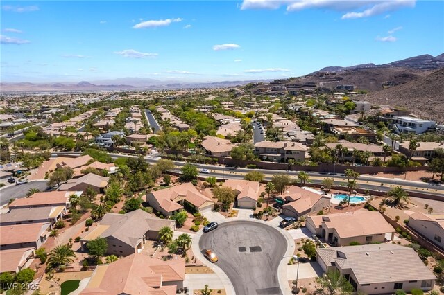1781 Cypress Lake Ct, Henderson, NV 89012 - drone / aerial view featuring a mountain view and a residential view