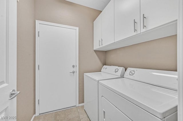 2525 Willow Wren Dr, North Las Vegas, NV 89084 - laundry room with separate washer and dryer, cabinet space, and baseboards