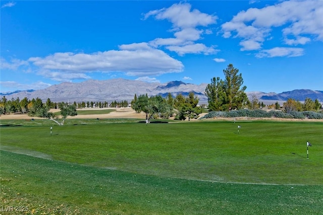 2525 Willow Wren Dr, North Las Vegas, NV 89084 - surrounding community with a mountain view, golf course view, and a yard