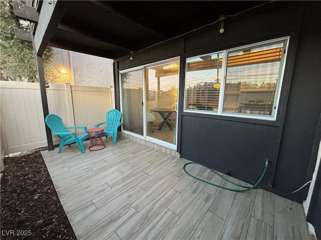 deck with fence