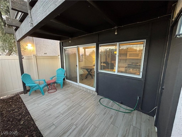 wooden deck with fence
