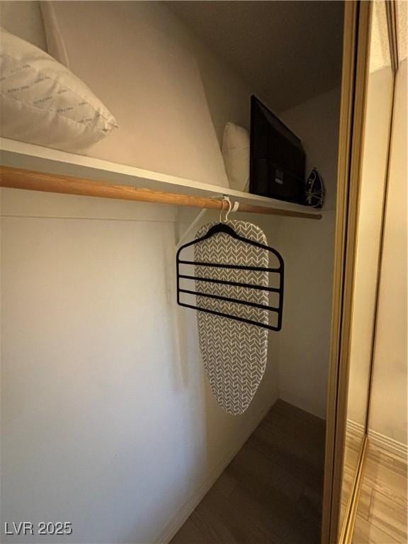 spacious closet featuring wood finished floors