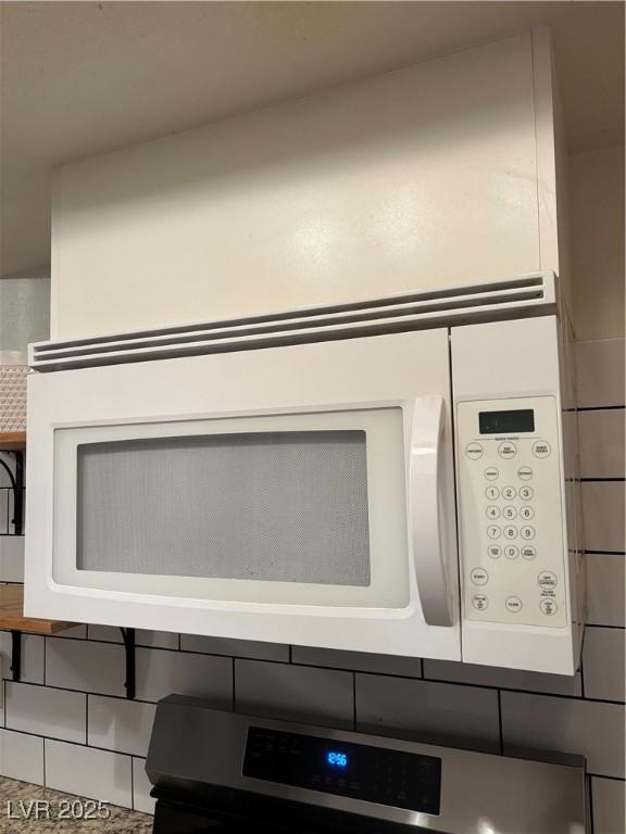 details featuring white microwave