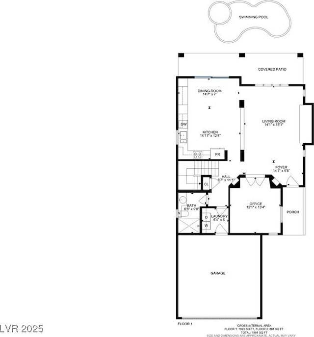 7013 Bisoni St, Las Vegas, NV 89149 - floor plan / room layout