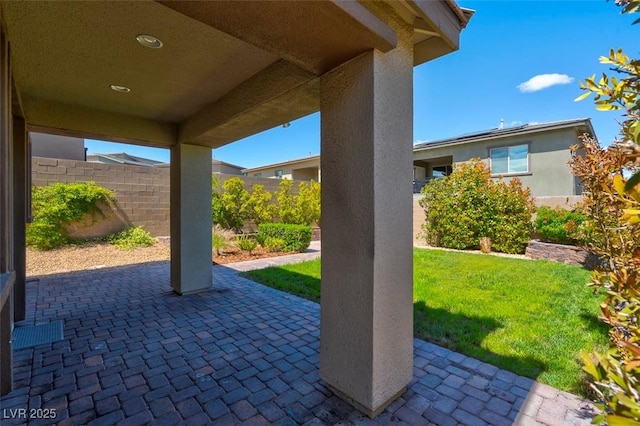 view of patio / terrace with fence