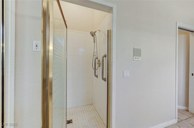 8052 Marbella Cir, Las Vegas, NV 89128 - full bath featuring a shower stall and tile patterned flooring