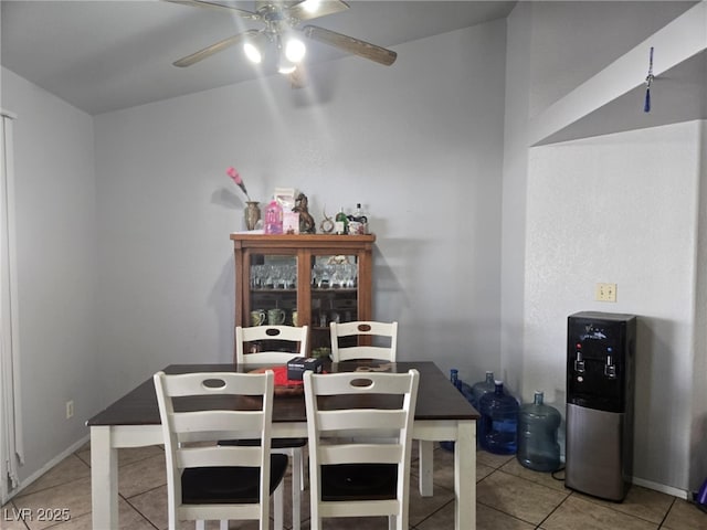 3512 Trilogy Dr, Las Vegas, NV 89108 - tiled dining space with ceiling fan