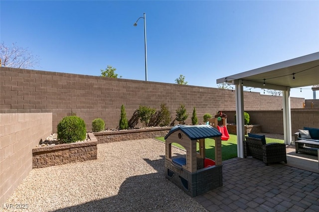 view of patio / terrace with a fenced backyard