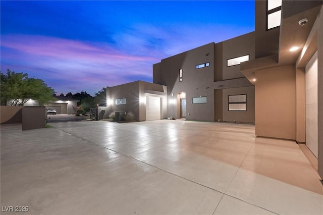 exterior space with stucco siding