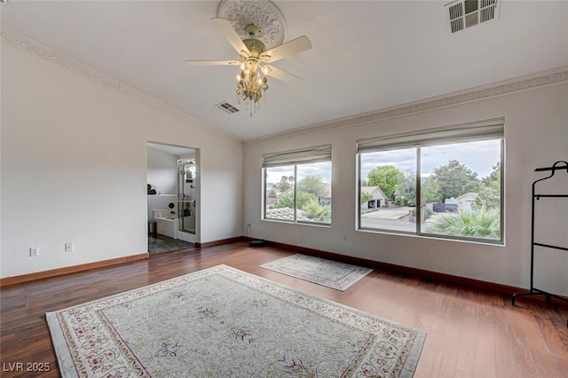 10519 Bella Camrosa Dr, Las Vegas, NV 89141 - unfurnished room featuring a ceiling fan, baseboards, and visible vents