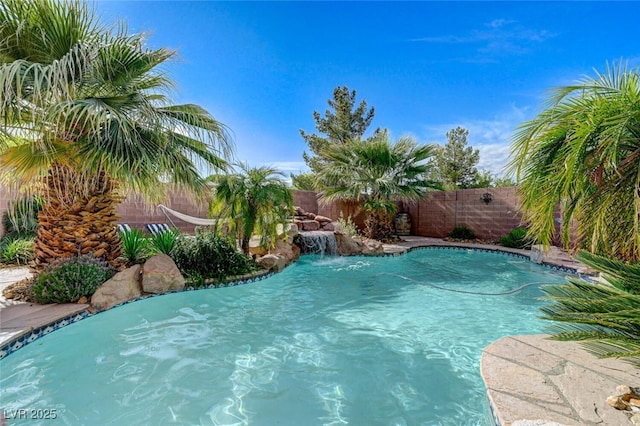 10519 Bella Camrosa Dr, Las Vegas, NV 89141 - view of swimming pool with a fenced in pool and a fenced backyard