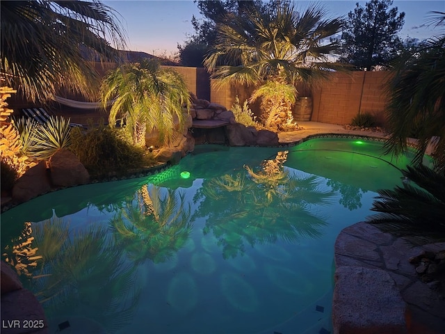 10519 Bella Camrosa Dr, Las Vegas, NV 89141 - view of swimming pool with a fenced in pool and a fenced backyard