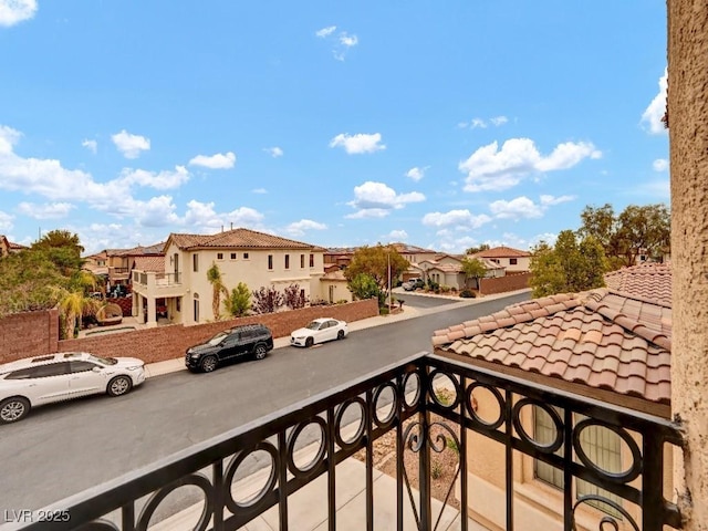 balcony with a residential view