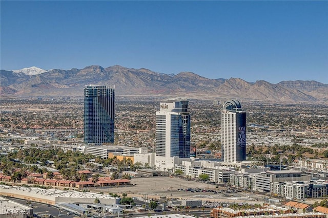 mountain view with a city view