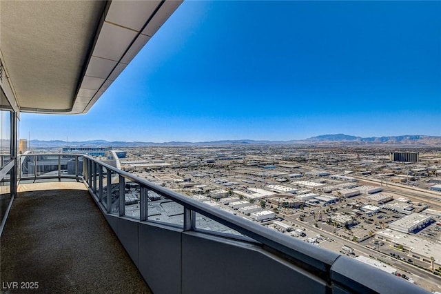 balcony with a mountain view