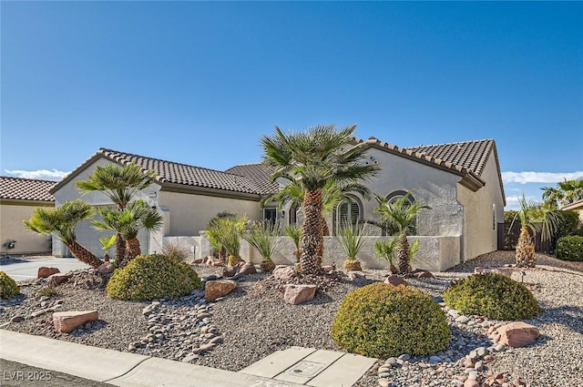 2372 Perrysburg Dr, Henderson, NV 89044 - mediterranean / spanish-style home with stucco siding and a tiled roof