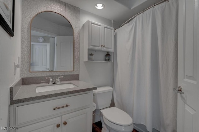 4594 Blue Mesa Way, Las Vegas, NV 89129 - full bath with toilet, recessed lighting, and vanity