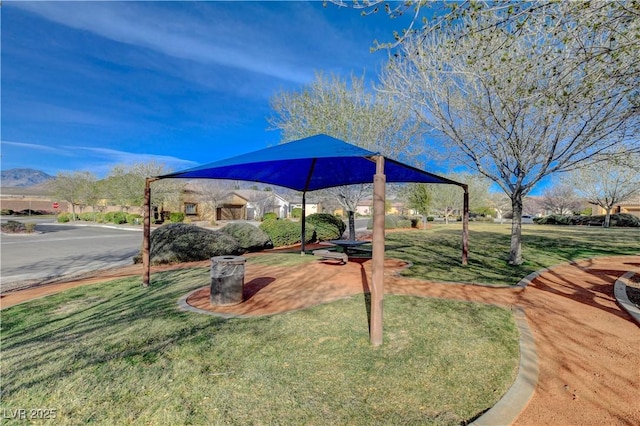 exterior space featuring a lawn