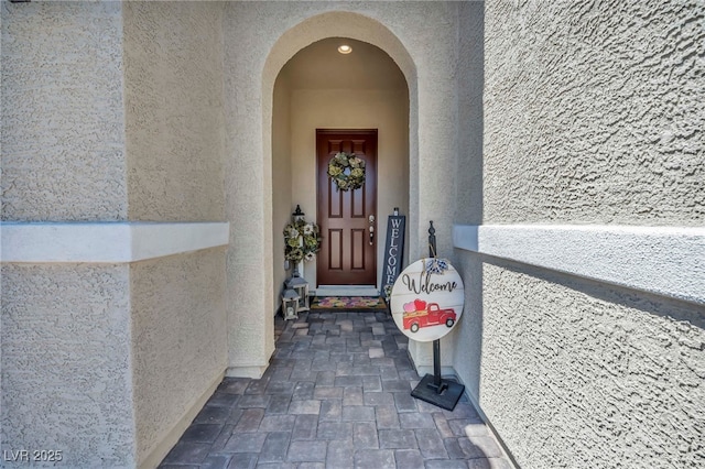 6325 Gambetta St, Las Vegas, NV 89115 - entrance to property featuring stucco siding