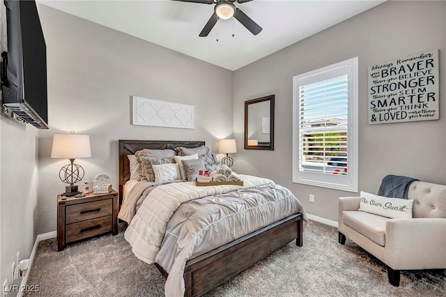 6325 Gambetta St, Las Vegas, NV 89115 - carpeted bedroom with a ceiling fan and baseboards