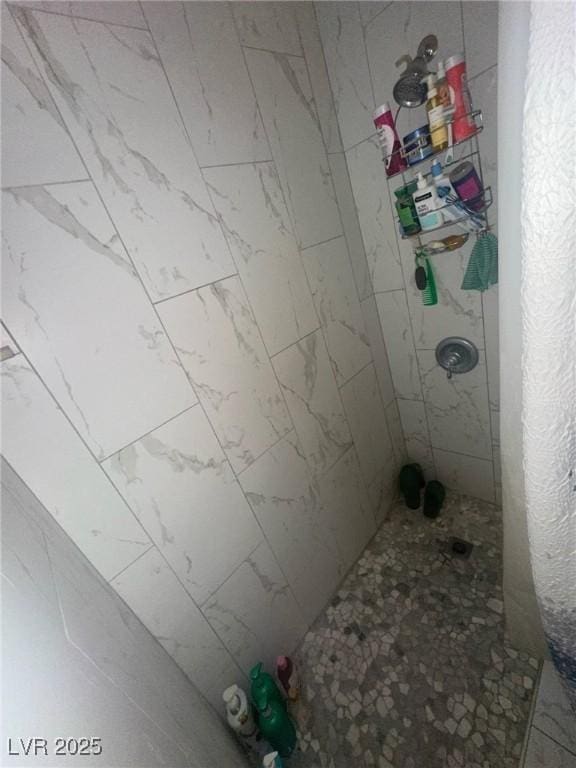 full bath featuring a tile shower