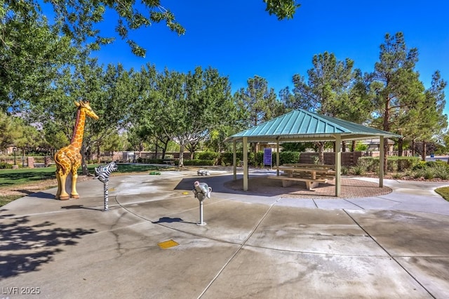 view of community with a gazebo