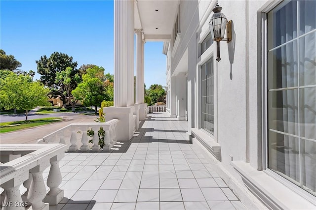 view of patio with covered porch