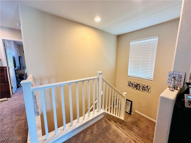 5634 Bishop Flowers St, Las Vegas, NV 89130 - stairway featuring carpet