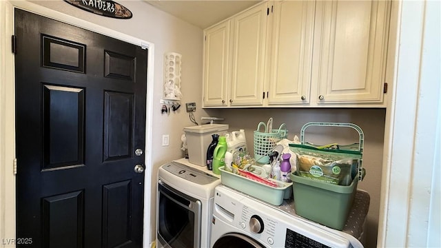 2701 Brookstone Ct, Las Vegas, NV 89117 - laundry area with cabinet space and washing machine and dryer