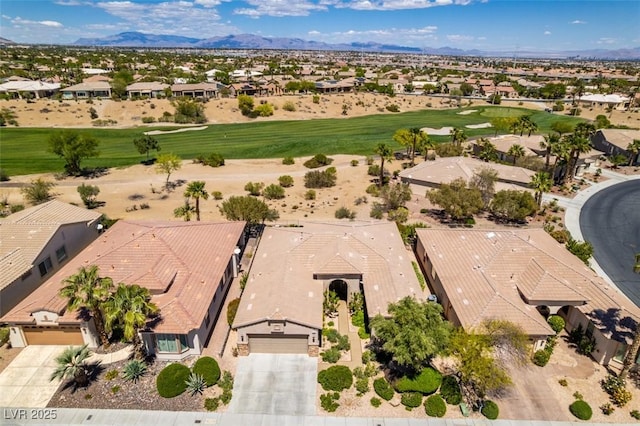 10372 Premia Pl, Las Vegas, NV 89135 - aerial view of residential area with a mountainous background and a golf club