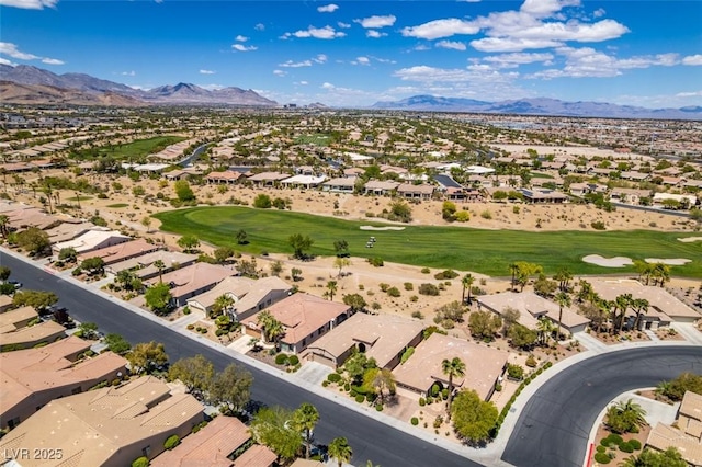 10372 Premia Pl, Las Vegas, NV 89135 - aerial view of residential area with a mountainous background and a golf club