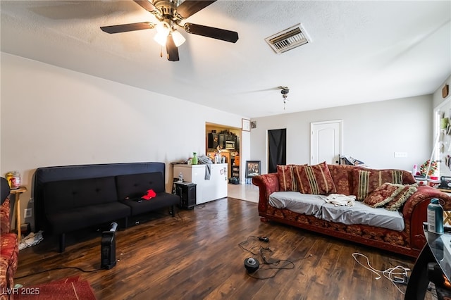 343 Tungsten St, Henderson, NV 89015 - living area with visible vents, a ceiling fan, and wood finished floors