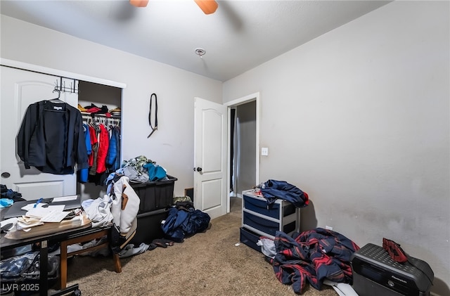343 Tungsten St, Henderson, NV 89015 - carpeted bedroom featuring a ceiling fan