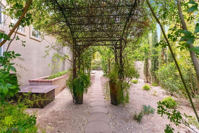 view of community with a pergola